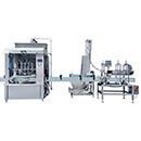 直線式壓蓋灌裝一體機(jī)-1L塑料桶灌裝壓蓋機(jī)