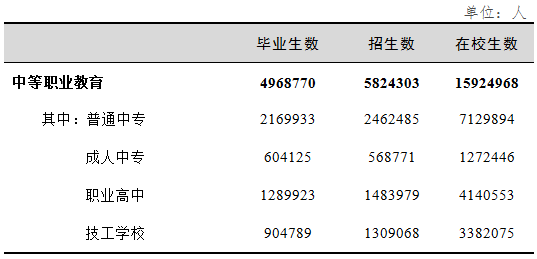 2017年全國教育事業發展統計公報