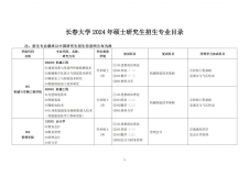 2024考研專業(yè)目錄：長(zhǎng)春大學(xué)2024年碩士研究生招生專業(yè)目錄
